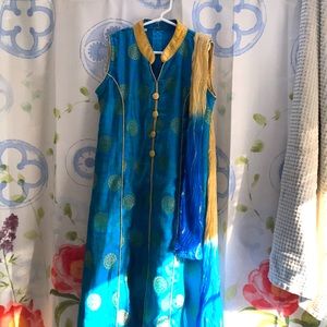 Blue Anarkali